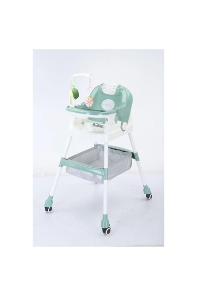 Flippy Children's High Chair, Flippy, Multifunctional, Foldable, with Wheels, Storage Basket, Plastic, Safe