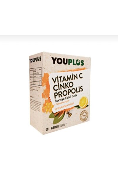 Vitamin C Çinko Propolis 20 Efervesan Tablet 2 Adet