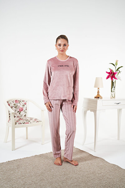 Estiva STRIPED VELVET PAJAMAS SET