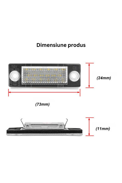 MaxTech Set 2 lampi LED numar inmatriculare dedicate Volkswagen Passat B5, B6 Touran