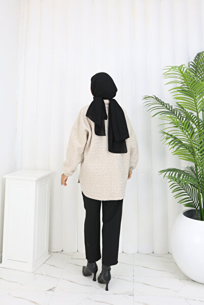 MİSS M.A.T FASHİON Pon Pon Bucket Fabric Standard Size Shirt Jacket