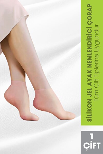 OLV Silikon Jel Ayak Nemlendirici Çorap