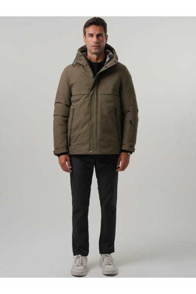 PIQUE Hooded Water Repellent Windproof Men's Mink Coat Luis