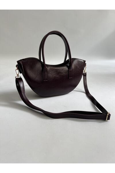 Mia Collection حقيبة يد وكتف نسائية من فورا موديل باللون الأحمر الداكن