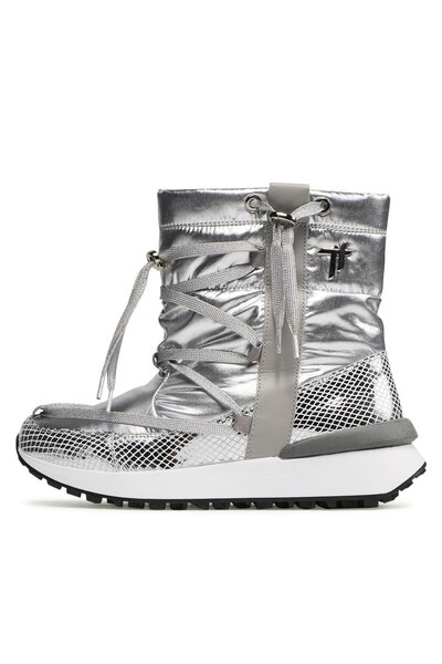 Togoshi Γυναικεία Μπότες μέχρι τον αστράγαλο TG-18-07-000394 Ασημί