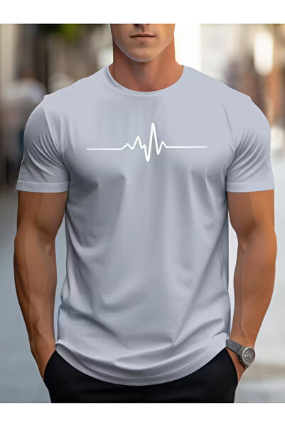 LAVİTTA Men's Heartbeat Printed T-Shirt