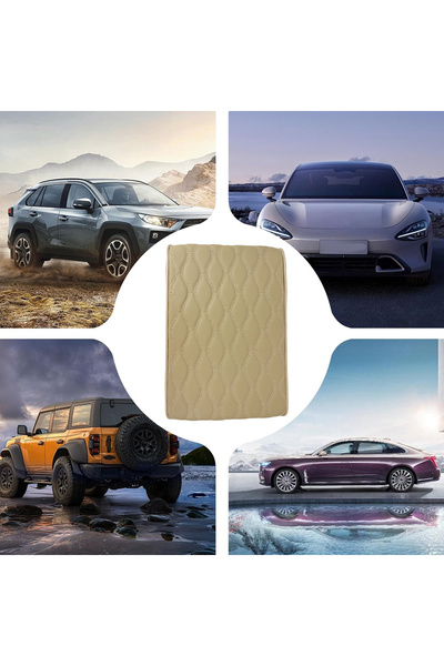 Generic Car Armrest Protector – Beige, Waterproof, Durable, 21x32 cm, Comfortable for Long Drives