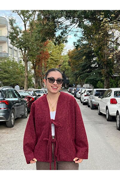 Betül Nayir Kırçıllı Jacket - Burgundy