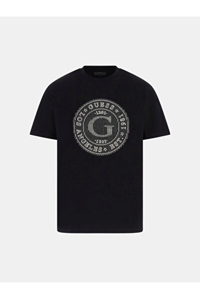 Guess Tee Erkek Siyah Regular Fit T-Shirt M5BI15K8FQ4-JBLK