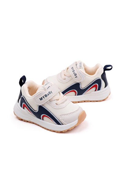 BebeNou Teniși albi și bleumarin - Waves MBMY2306-3-c