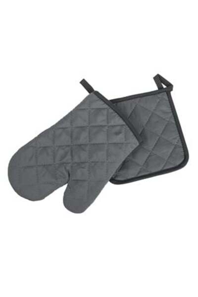 OEM Kitchen Glove & Towel Set Dark Grey - 2 pcs