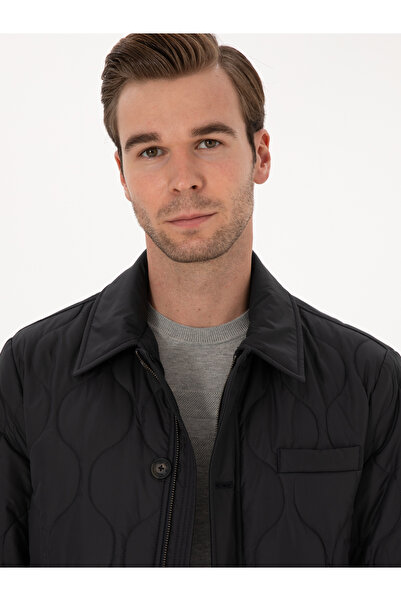 Cacharel Lacivert Siyah Gömlek Yakalı Mont 50301604-VR033