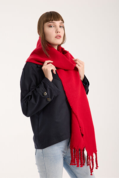 OX-RA Unisex Puffy Lightweight Scarf Red