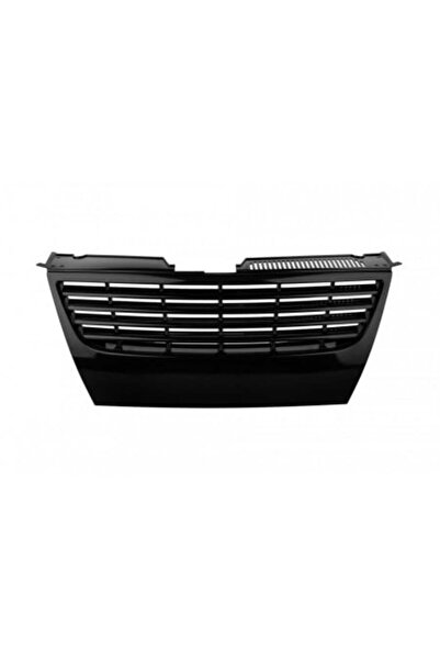 DELUXETUNING Tuning Grile auto fata Grila centrala compatibil cu VW Passat B6 2005-2010, Negru lucios, fara PDC