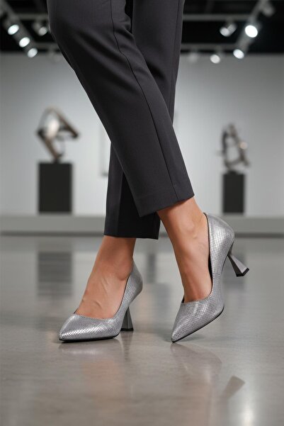 AYAKMOD Pantofi cu toc subțire pentru femei Platinum 665140 Z