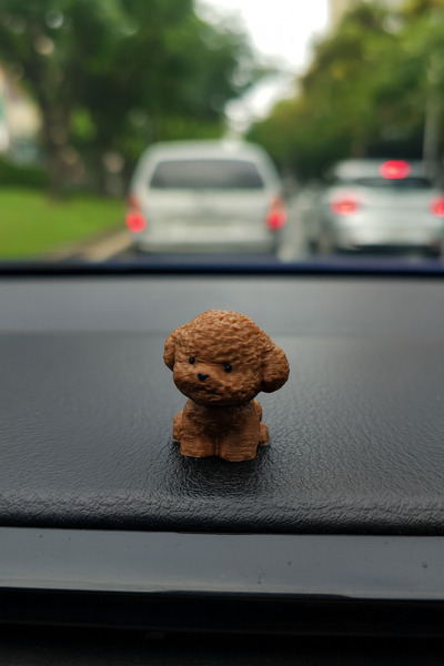 Rex Aksesuar Sevimli Köpek Toy Poddle Araba Süsü, Masa Süsü, Minik Süs Hediye