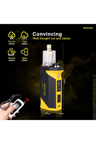 Patona 4270 Fog Master Pro Set Taşınabilir sis Makinesi Aksesuarları ve Çanta...