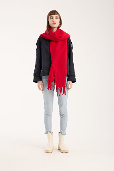 OX-RA Unisex Puffy Lightweight Scarf Red