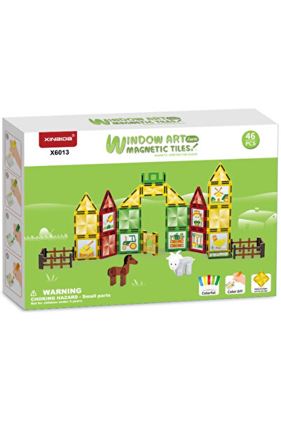 VALA Smart, educational magnetic construction set, VALA® FARM magnetic blocks, 46 pieces