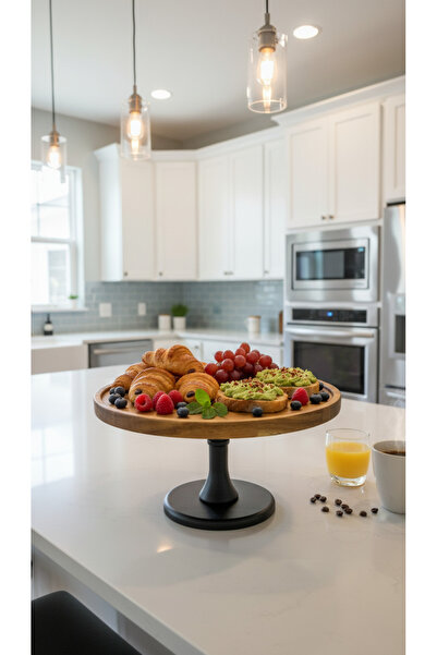 Dia Wooden Presentation Plate – Cake, Pastry, Fruit and Dessert Serving Stand