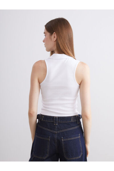 LC Waikiki Polo Neck Ribbed Women's Tank Top