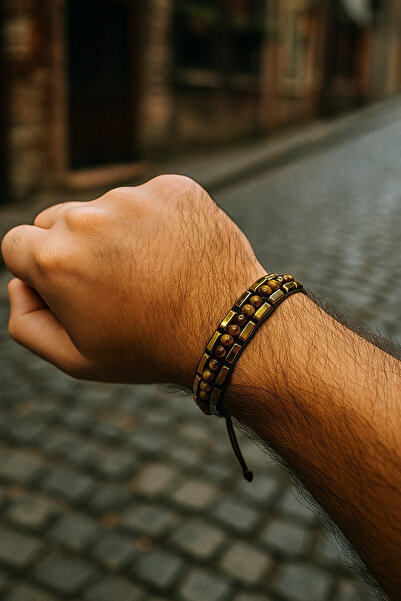 Sunshe Atelier سوار رجالي بتصميم كابلانجوسي (العين الزرقاء - القوة - الشجاعة)