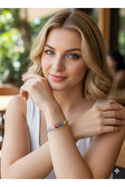 Jewerly Women's 5 Color Eye Bracelet Gray Chain