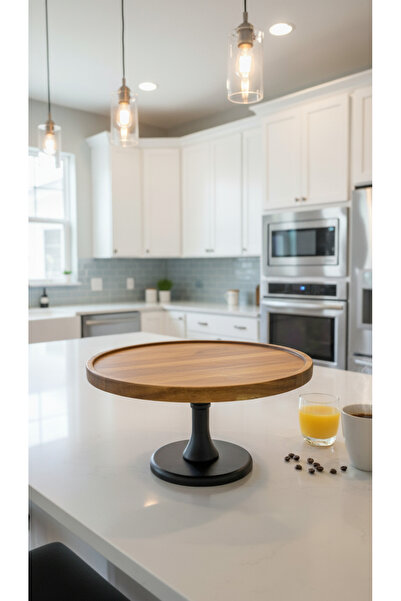 Dia Wooden Presentation Plate – Cake, Pastry, Fruit and Dessert Serving Stand