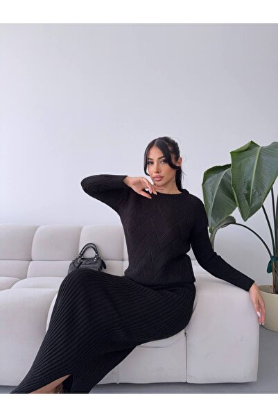 GİYSİ DÜNYASI 57 Knitwear Sweater Skirt Set