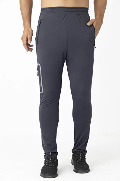 Crozwise Ανδρικό κάτω μέρος αθλητικής φόρμας με στενό πόδι, ανθρακί 2244