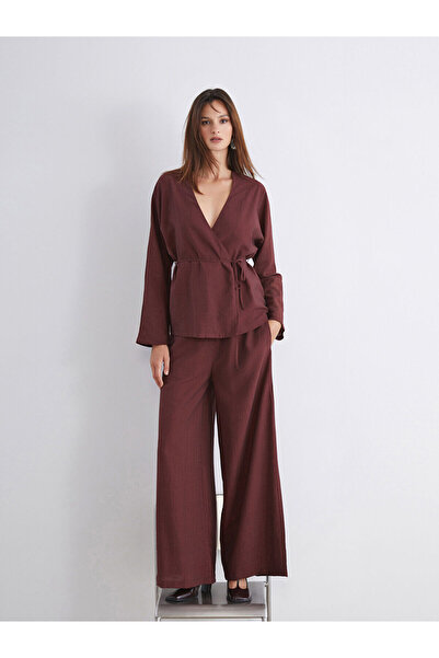 LC Waikiki Wide Leg Women's Trousers with Elastic Waist