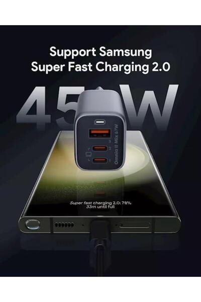 AUKEY PA-B6U VOLTAPEX II universal charger, 67W PD GAN, 2xUSB-C, 1xUSB-A, 69x40x34mm