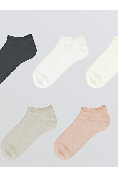 LC Waikiki New Season Women's Flat Booties Socks 5-Piece