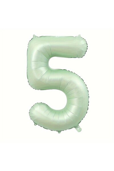 turkuaz parti 5 أرقام بالون ريترو أخضر فويل 34 بوصة 76 سم