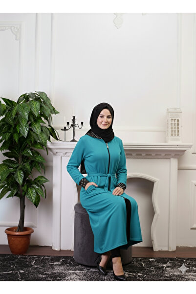 Defkay ثوب نوم نسائي بسحاب للخريف/الشتاء