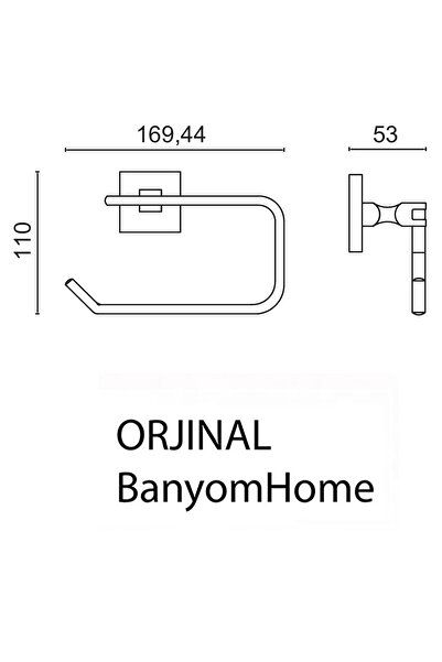 BanyomHome Clk Paslanmaz Pirinç Kumru Açık Tuvalet Kağıtlık