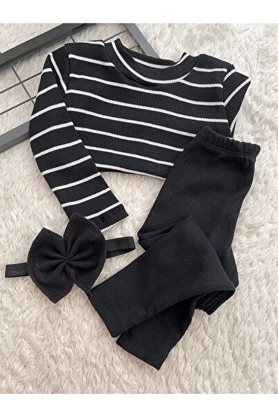 BAHNUR Baby Tights Bluz Bandana Set Set