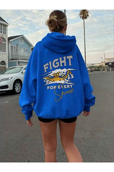 ArtYus Φούτερ Unisex Fight Tiger Colorful Special με τύπωμα Cotton oversized ...