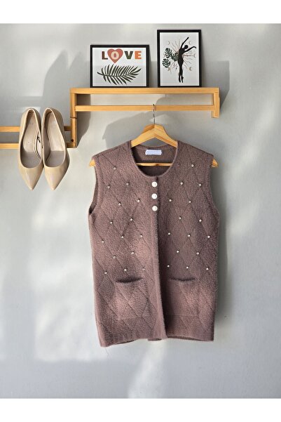 ENDAMIM ΚΟΝΤΟ ΚΟΡΥΦΑΙΟ ΠΛΕΚΤΟ ΜΠΛΟΥΖΑ ΜΕ ΠΕΤΡΙΝΗ ΛΕΠΤΟΜΕΡΗΣΙΑ