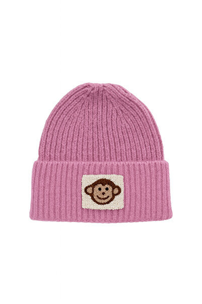 byebruketenci Beretă roz pentru copii și adolescenți cu model maimuță, pălări...