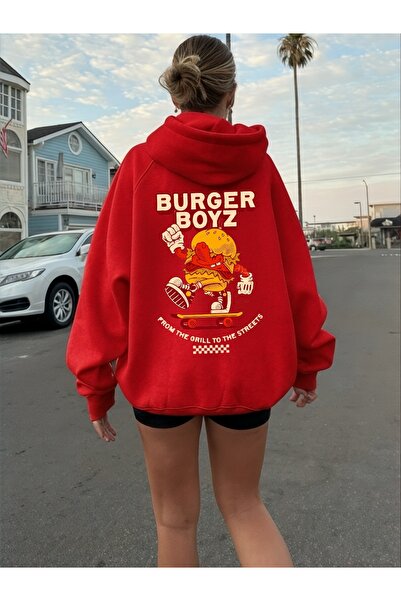 ArtYus Unisex Burger Boyz Colorat Special cu imprimeu Bumbac supradimensionat...