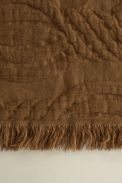 Ecocotton Hifa Kahverengi Çift Kişilik %100 Organik Pamuk Pike - Yatak Örtüsü Takımı