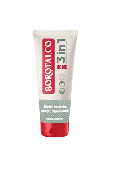 Borotalco Gel de duș cu parfum 3in1 Uomo Musky 200 ml