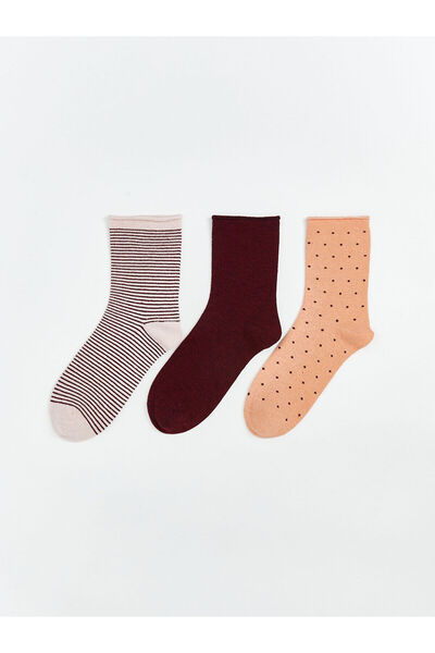 LC Waikiki Дамски чорапи с мотиви, 3 чифта (W5)