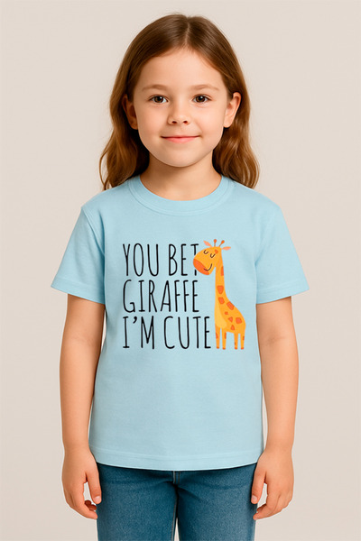 SVART WEAR تي شيرت للأطفال مطبوع عليه Giraffee Cute Sweet Kids تي شيرت للأم و...