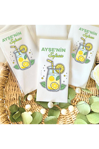 Lion Baskı ve Organizasyon Limon temalı sunum peçetesi 20'li