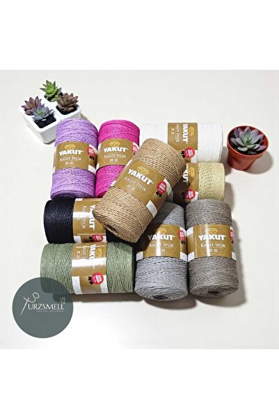 urzsmell Premium 200 gr Φυσικό Χαρτοκορδόνι, Ράφια, τσάντα, σουπλά, κορδόνι καπέλου, 275m Φυσικό