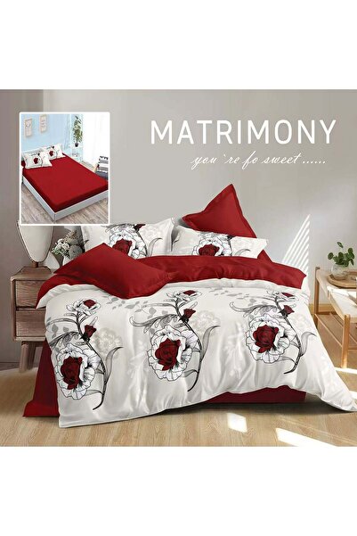 OEM Lenjerie de pat din bumbac finet, 6 piese si cearsaf cu elastic - Serenity