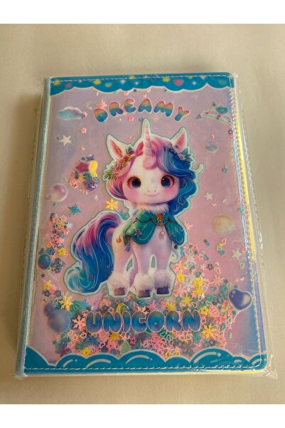 ŞİMŞEK KIRTASİYE BİJUTERİ FCX 15X21 ARKASI KADİFELİ PULLU UNICORN DEFTER NO:1...