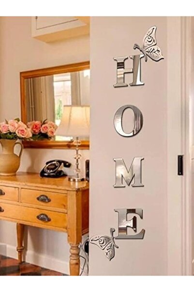 Emaazz LLC ديكور جداري أكريليك ثلاثي الأبعاد بتصميم حروف لافتة HOME مع فراشات...